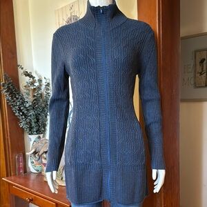 NWT Eddie Bauer size small Blue Cable Knit Women's Sweater